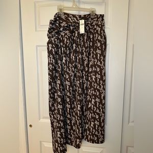 Anthropologie front twist midi skirt